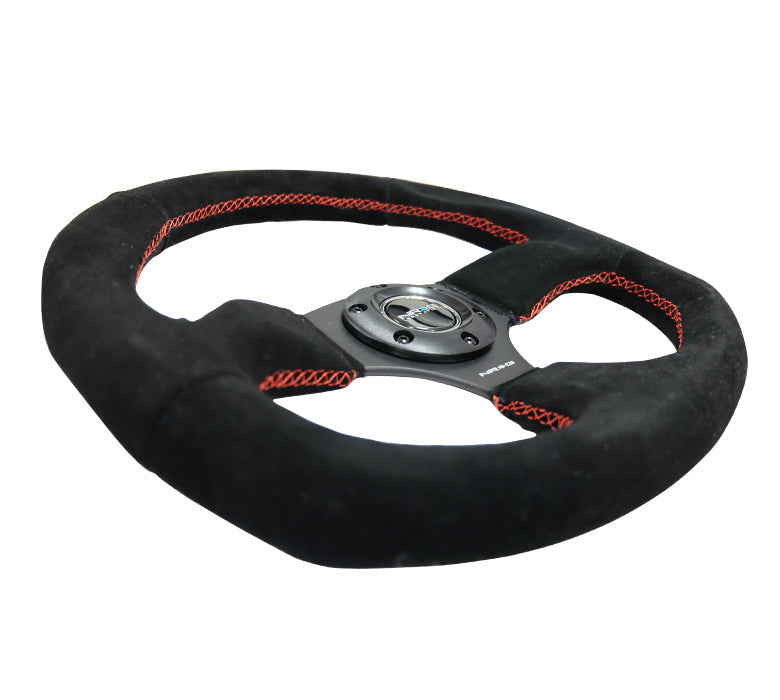FLAT BOTTOM STEERING WHEEL SUEDE