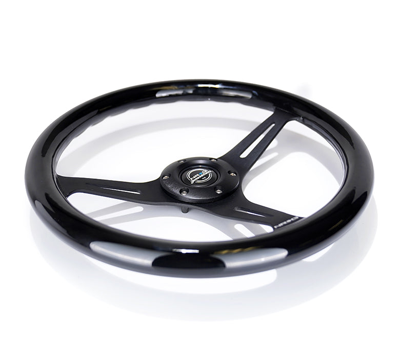 350MM 1.5" DEEP DISH WOOD GRAIN STEERING WHEEL