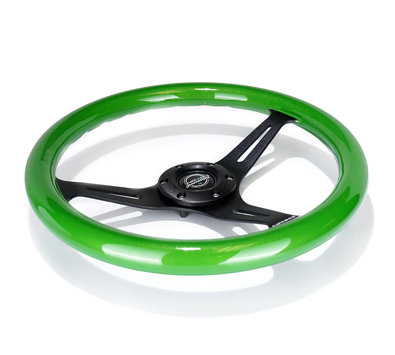 350MM 1.5" DEEP DISH WOOD GRAIN STEERING WHEEL