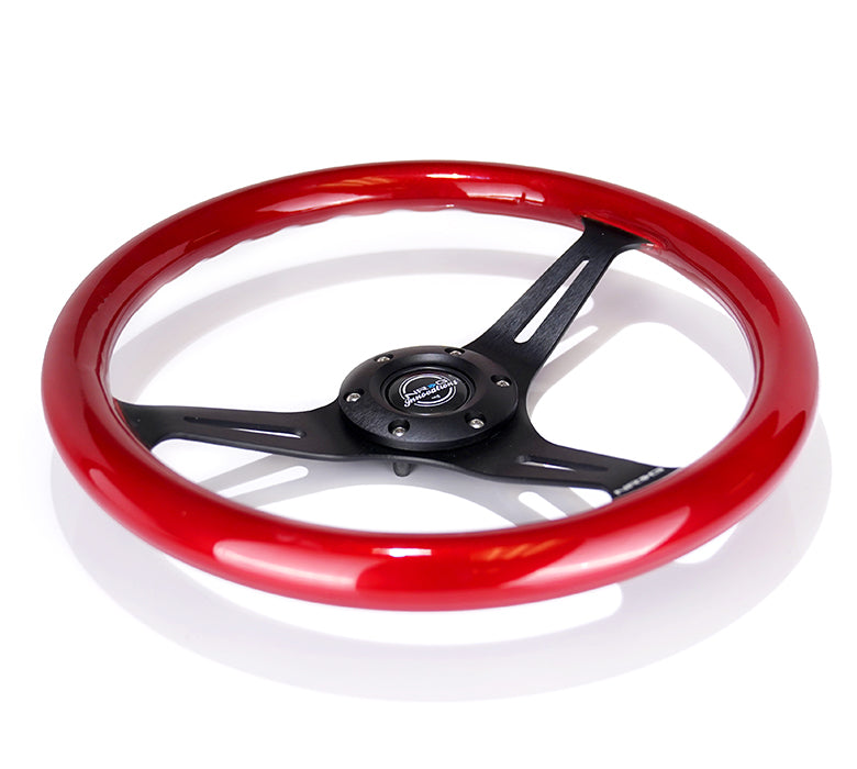 350MM 1.5" DEEP DISH WOOD GRAIN STEERING WHEEL