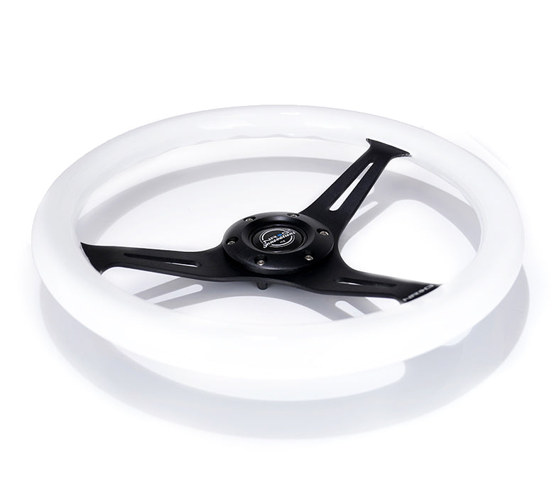350MM 1.5" DEEP DISH WOOD GRAIN STEERING WHEEL