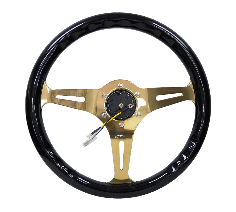 350MM 1.5" DEEP DISH WOOD GRAIN STEERING WHEEL
