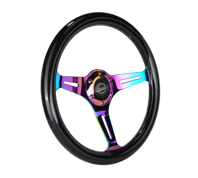 350MM 1.5" DEEP DISH WOOD GRAIN STEERING WHEEL