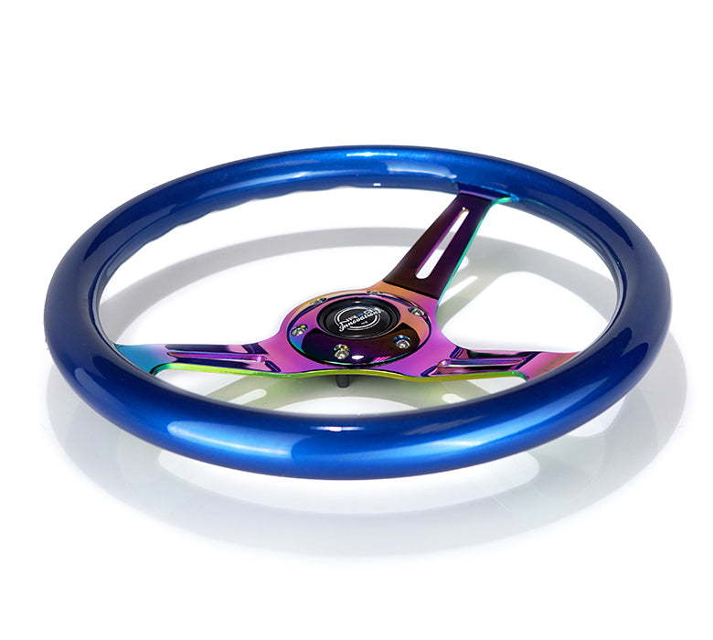 350MM 1.5" DEEP DISH WOOD GRAIN STEERING WHEEL