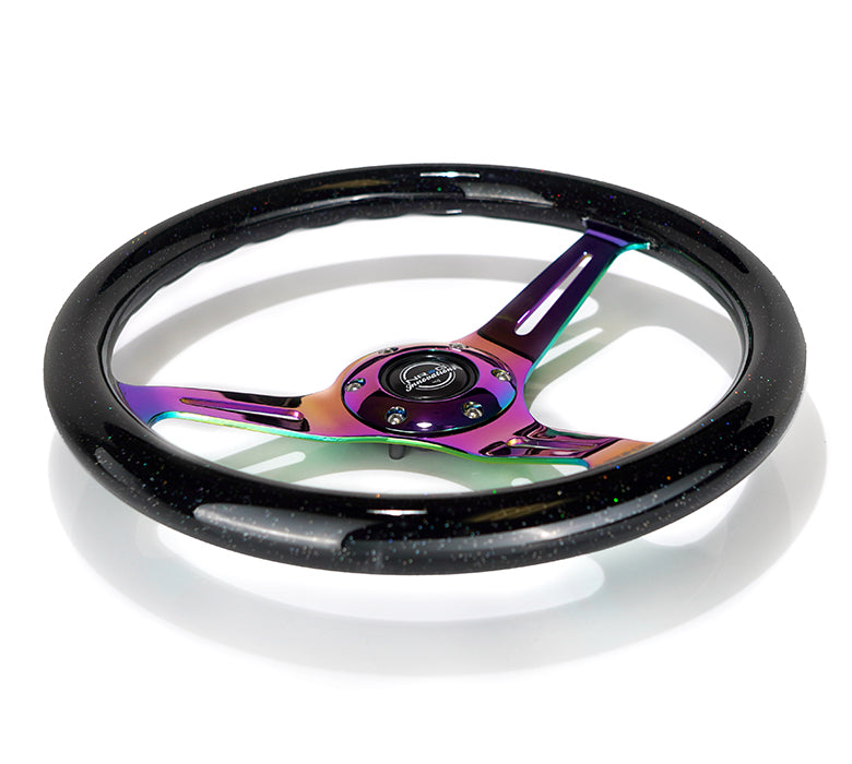 350MM 1.5" DEEP DISH WOOD GRAIN STEERING WHEEL