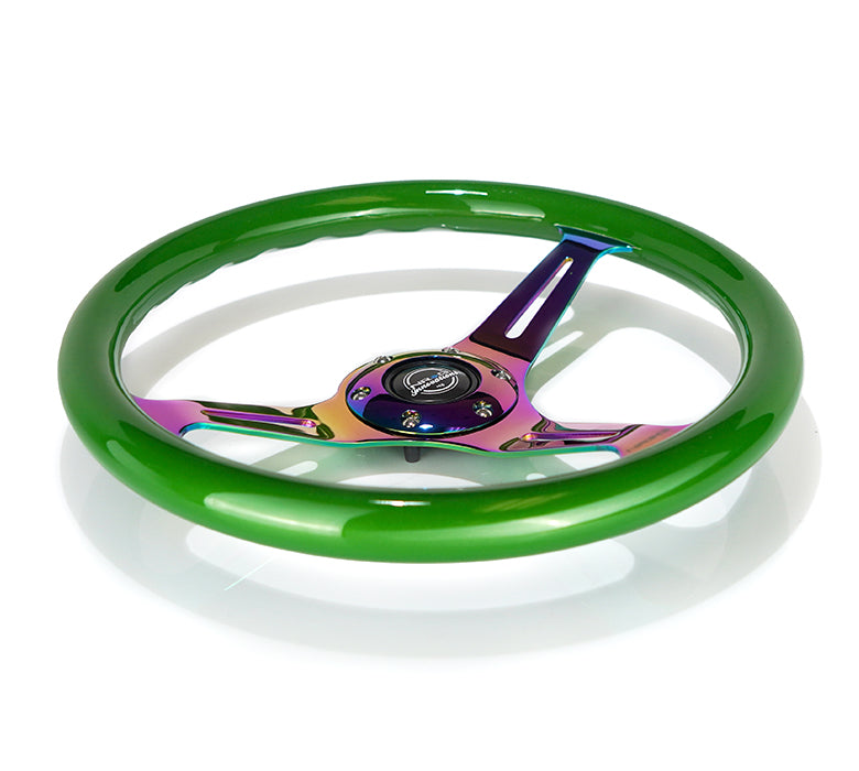 350MM 1.5" DEEP DISH WOOD GRAIN STEERING WHEEL
