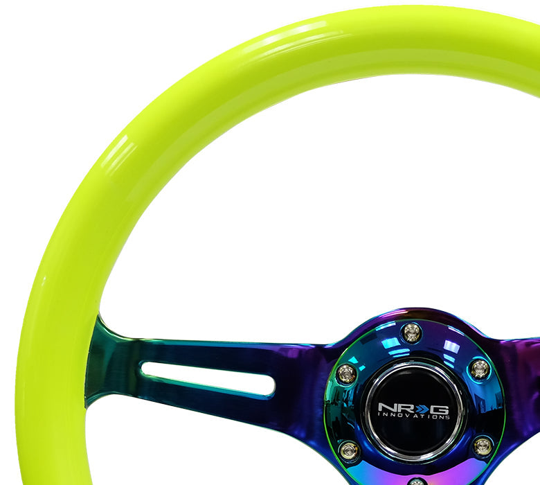 350MM 1.5" DEEP DISH WOOD GRAIN STEERING WHEEL