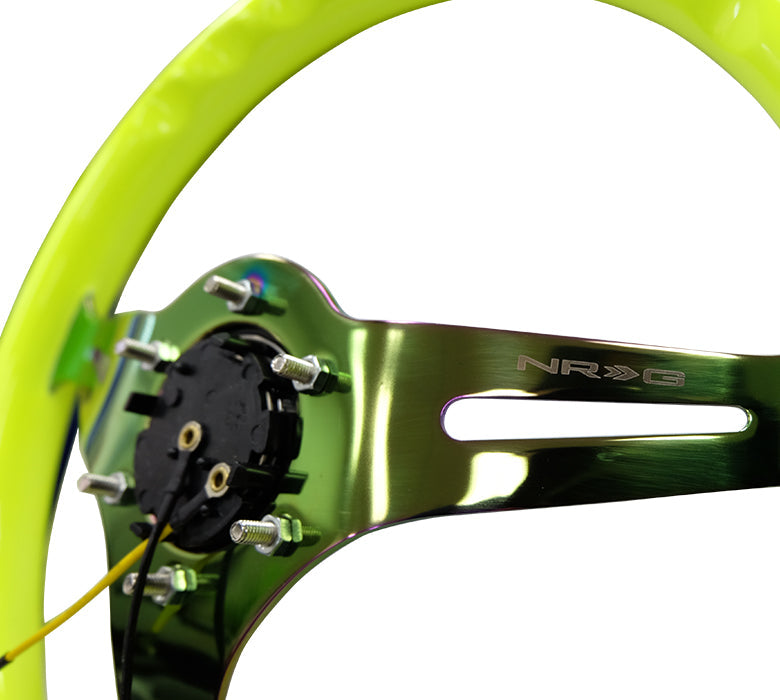 350MM 1.5" DEEP DISH WOOD GRAIN STEERING WHEEL