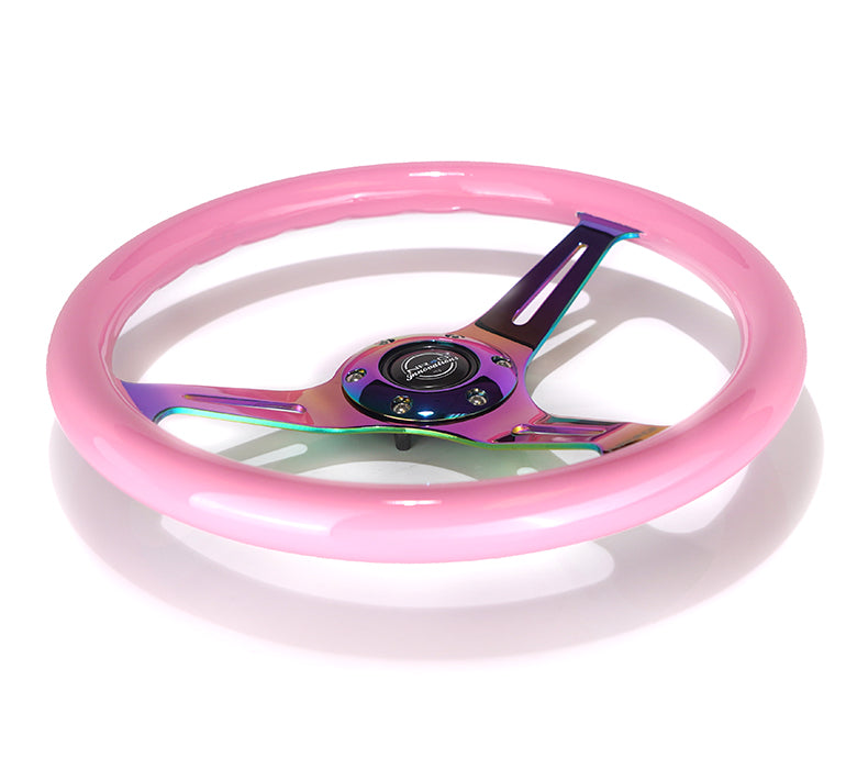 350MM 1.5" DEEP DISH WOOD GRAIN STEERING WHEEL