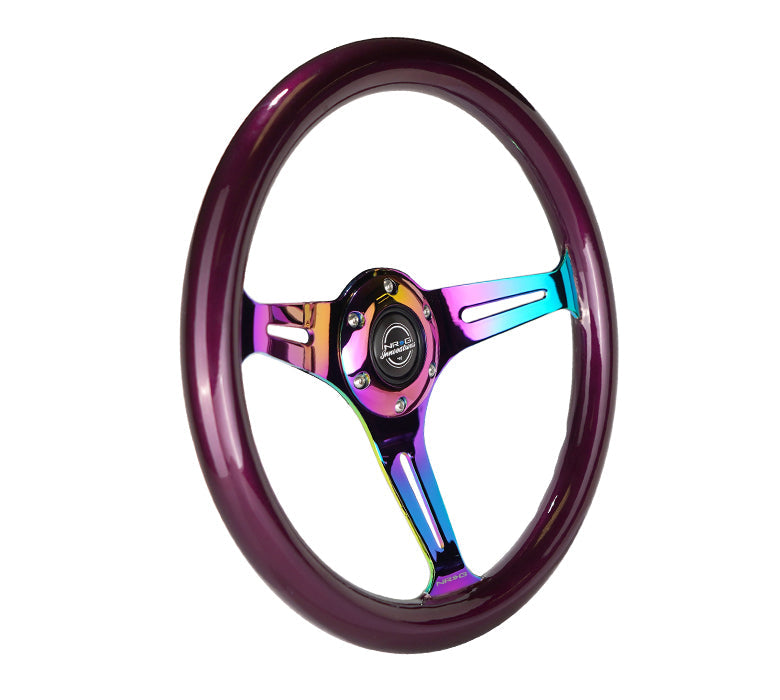 350MM 1.5" DEEP DISH WOOD GRAIN STEERING WHEEL