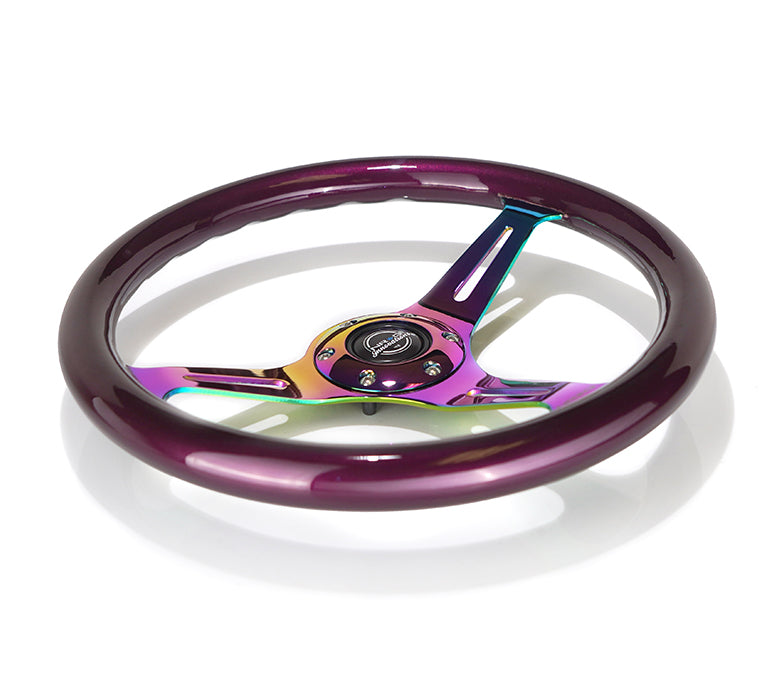 350MM 1.5" DEEP DISH WOOD GRAIN STEERING WHEEL