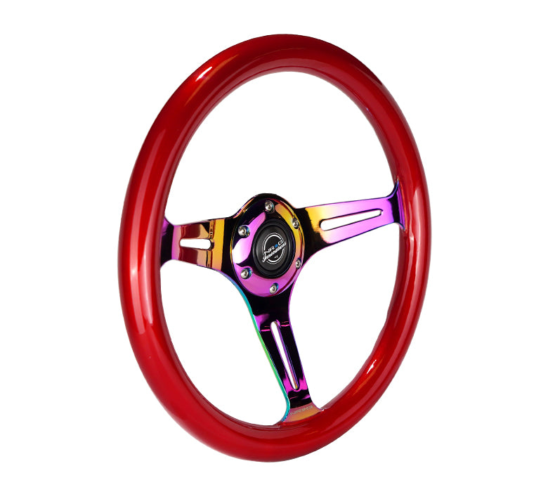 350MM 1.5" DEEP DISH WOOD GRAIN STEERING WHEEL