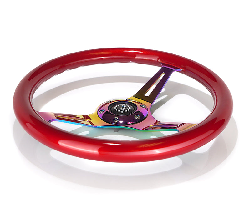 350MM 1.5" DEEP DISH WOOD GRAIN STEERING WHEEL