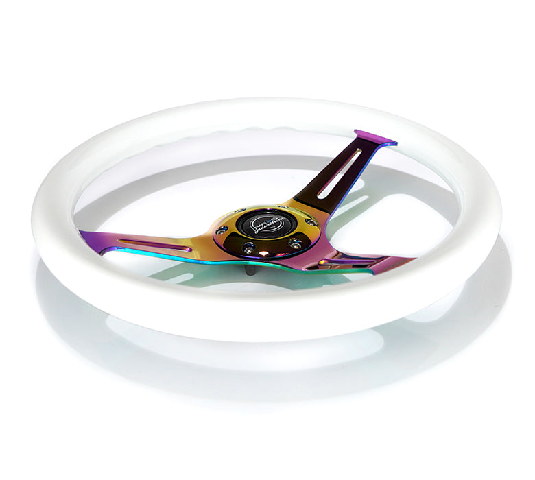 350MM 1.5" DEEP DISH WOOD GRAIN STEERING WHEEL