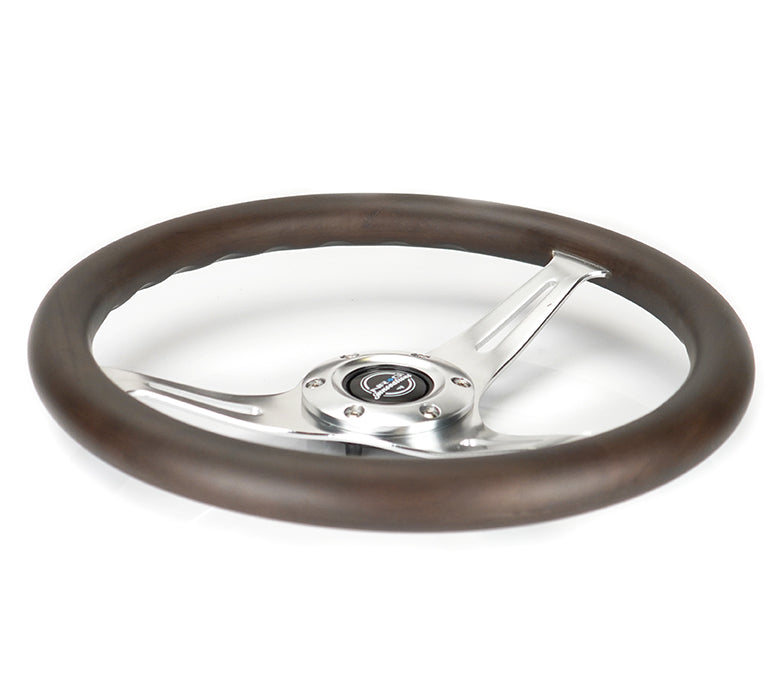 350MM 1.5" DEEP DISH WOOD GRAIN STEERING WHEEL