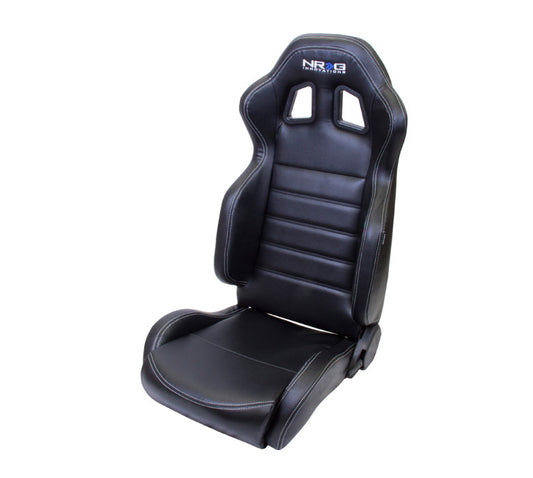 Reclinable Racing Seat White Stitching