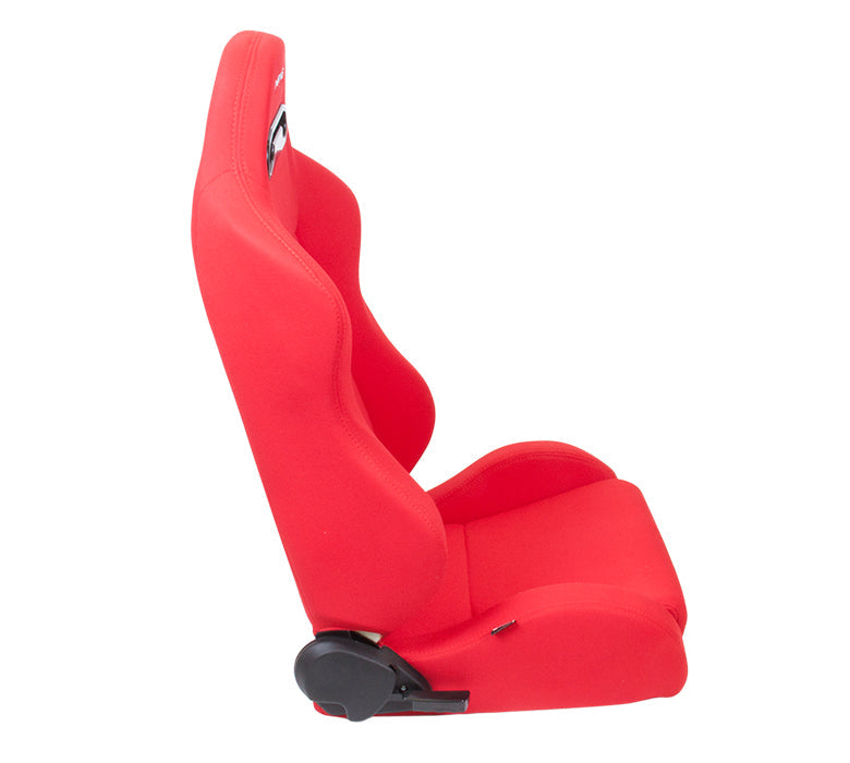 Reclinable Racing Seat Cloth with Red Stitching