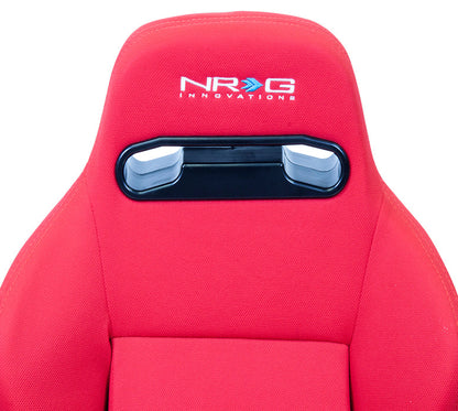 Reclinable Racing Seat Cloth with Red Stitching