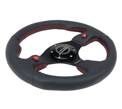 DUAL BUTTON STEERING WHEEL LEATHER