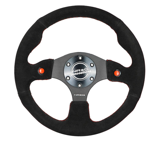 DUAL BUTTON STEERING WHEEL SUEDE