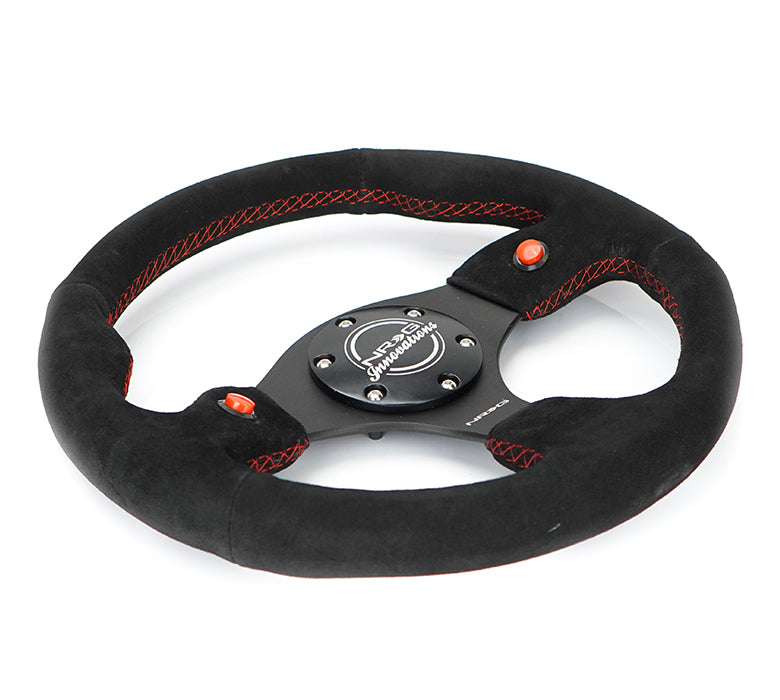 DUAL BUTTON STEERING WHEEL SUEDE