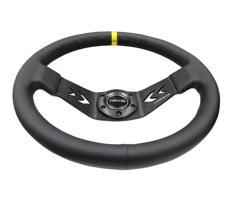 350MM TWO SPOKE STEERING WHEEL LEATHER