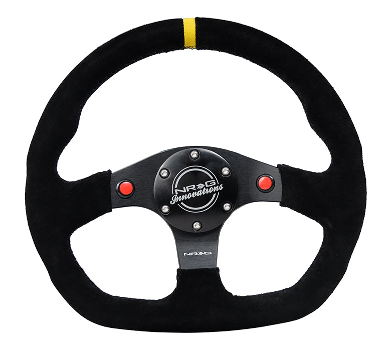 FLAT BOTTOM STEERING WHEEL SUEDE