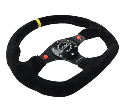 FLAT BOTTOM STEERING WHEEL SUEDE