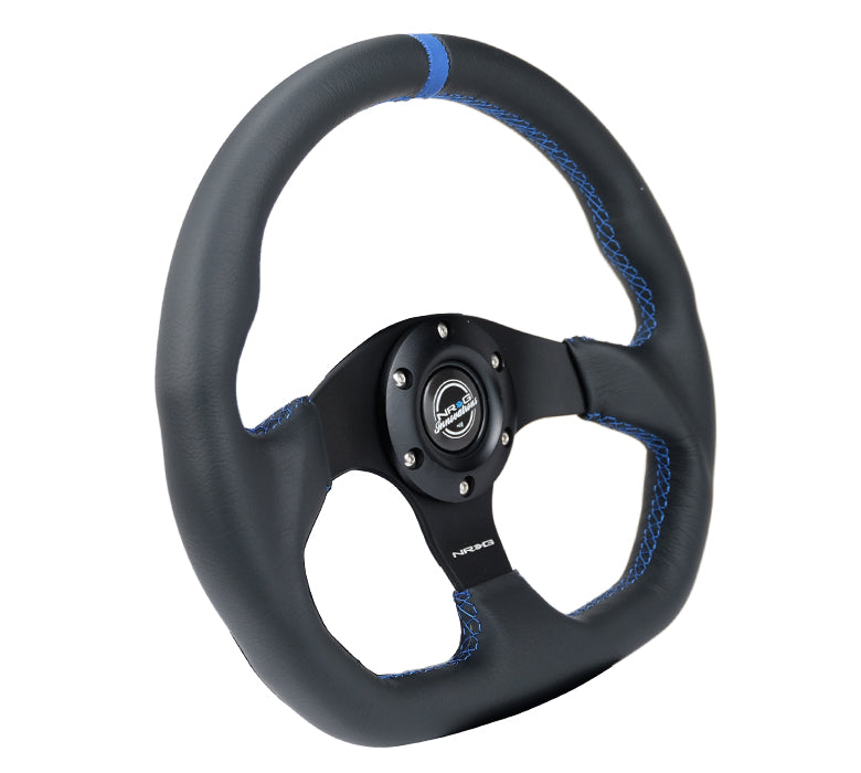 FLAT BOTTOM STEERING WHEEL LEATHER