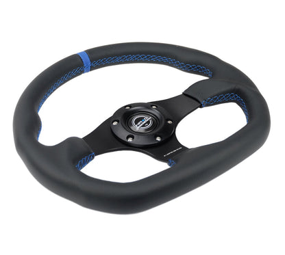 FLAT BOTTOM STEERING WHEEL LEATHER