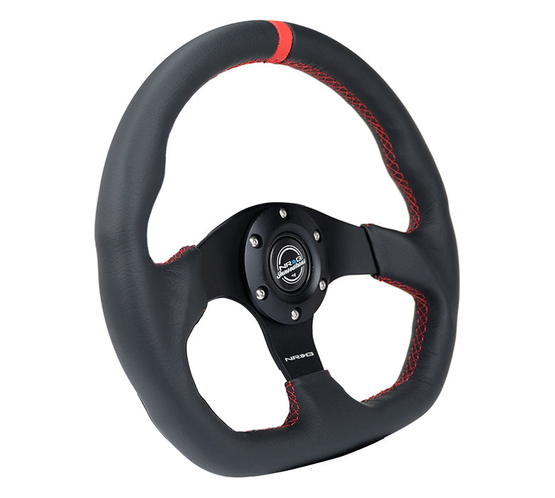 FLAT BOTTOM STEERING WHEEL LEATHER