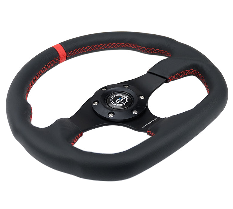 FLAT BOTTOM STEERING WHEEL LEATHER