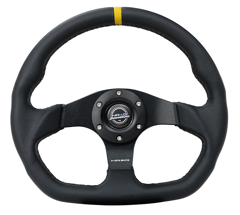 FLAT BOTTOM STEERING WHEEL LEATHER