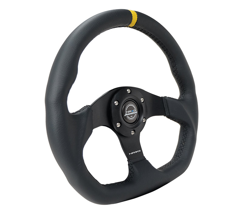 FLAT BOTTOM STEERING WHEEL LEATHER