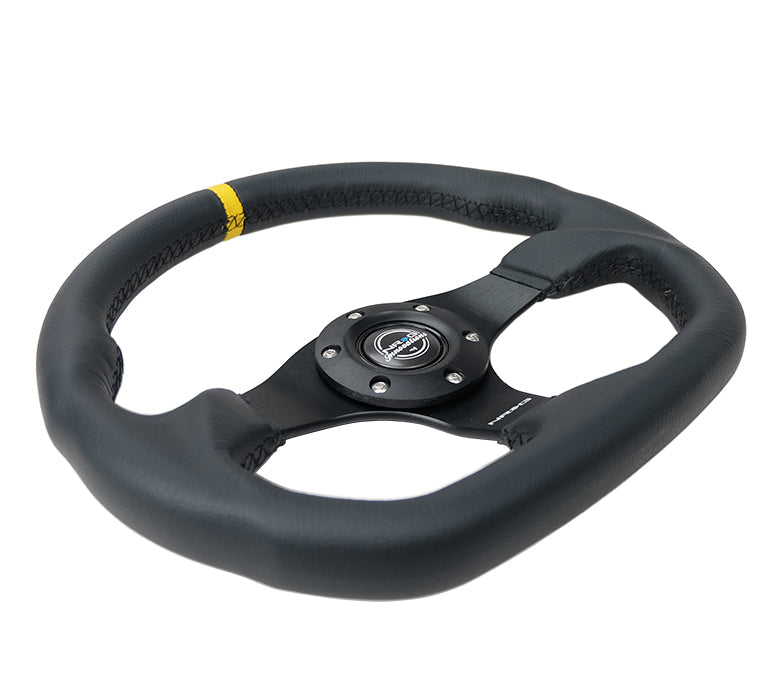 FLAT BOTTOM STEERING WHEEL LEATHER