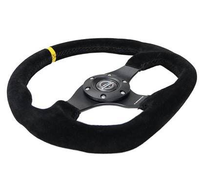 FLAT BOTTOM STEERING WHEEL SUEDE