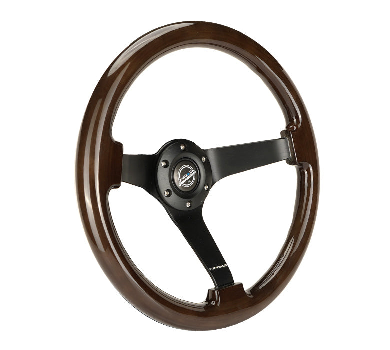 350MM 3" DEEP DISH WOOD GRAIN STEERING WHEEL