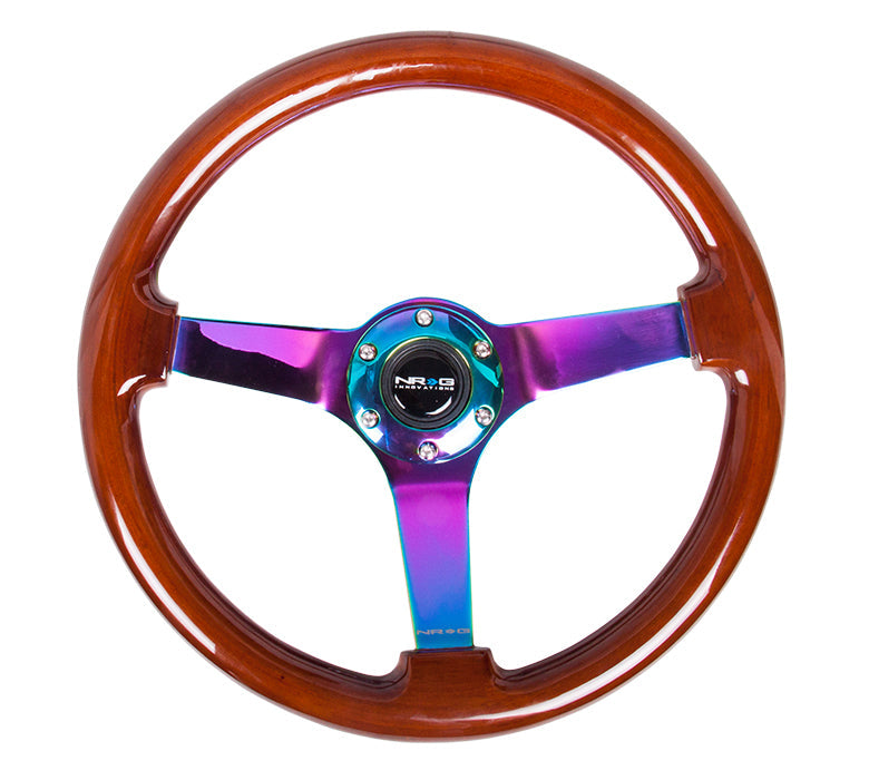 350MM 3" DEEP DISH WOOD GRAIN STEERING WHEEL