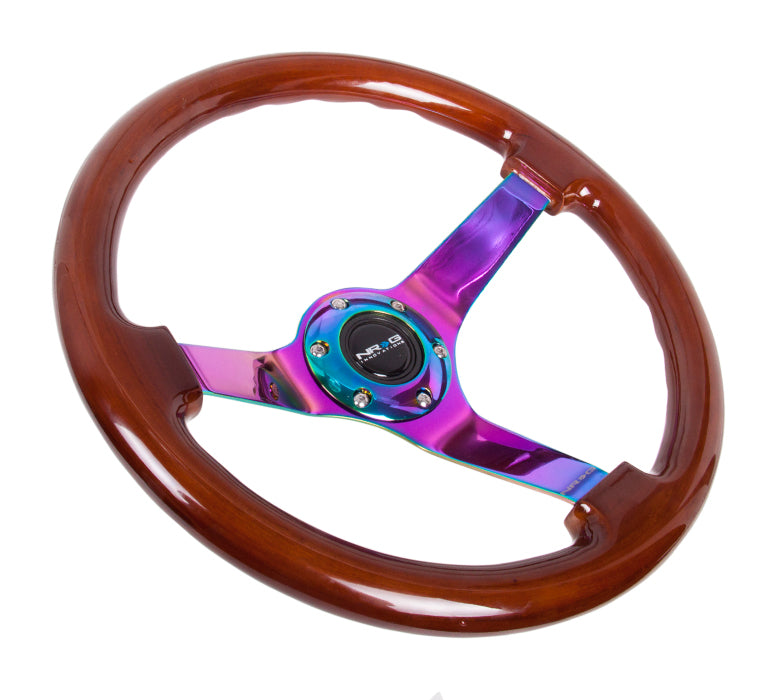 350MM 3" DEEP DISH WOOD GRAIN STEERING WHEEL