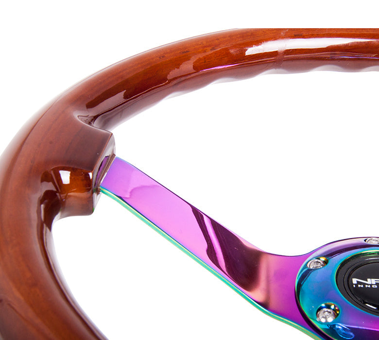 350MM 3" DEEP DISH WOOD GRAIN STEERING WHEEL