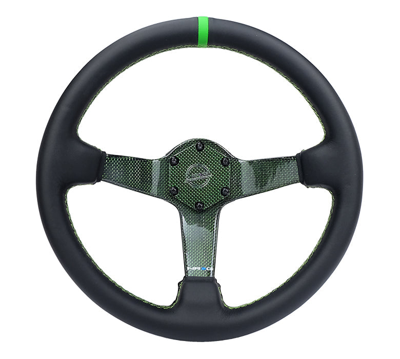 CARBON FIBER COLORED STEERING WHEEL 350MM DEEP DISH