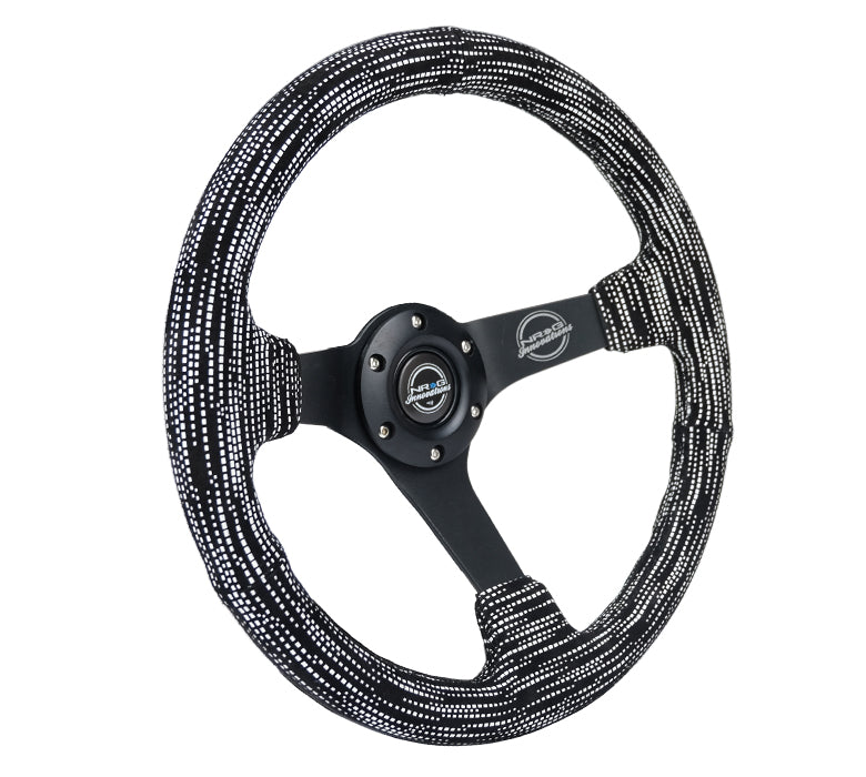 350MM DEEP DISH STEERING WHEEL SUEDE SOLID SPOKE