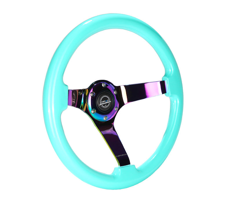 350MM 3" DEEP DISH WOOD GRAIN STEERING WHEEL