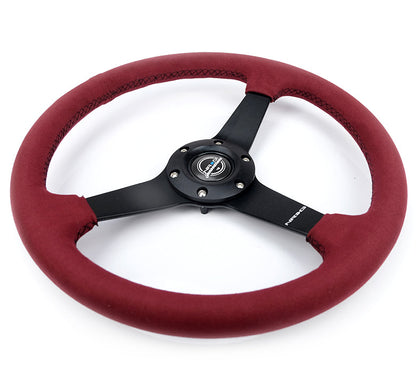 350MM FLAT STEERING WHEEL ALCANTARA