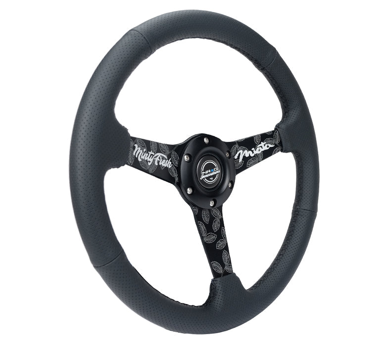 350MM FLAT STEERING WHEEL LEATHER