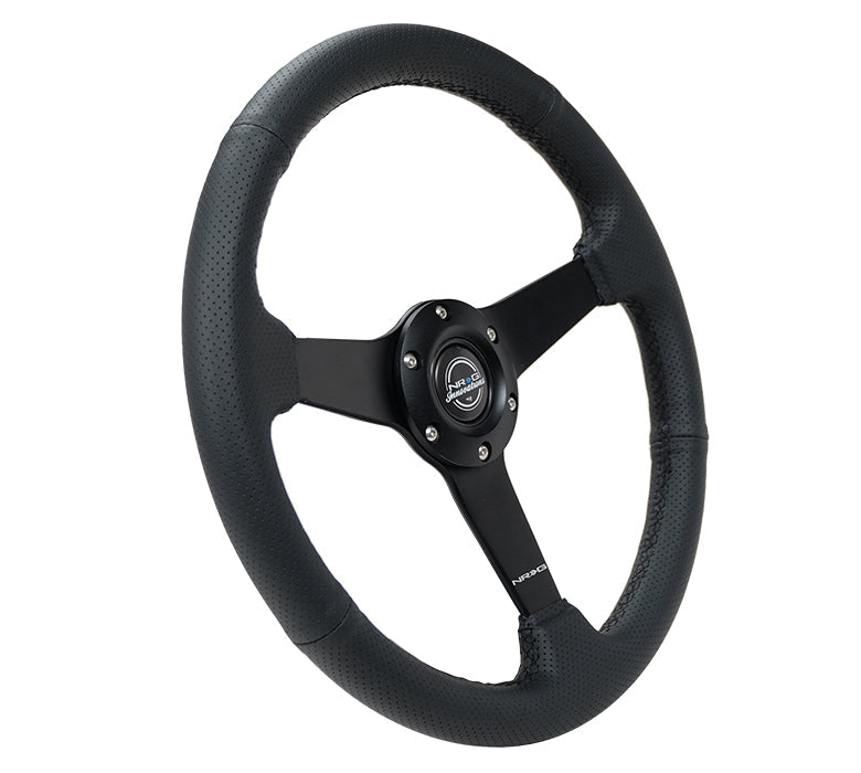 350MM FLAT STEERING WHEEL LEATHER