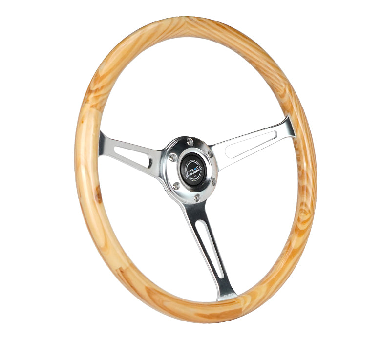 CLASSIC LIGHT WOODGRAIN STEERING WHEEL