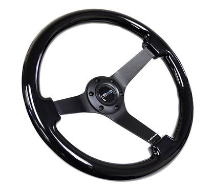 350MM 3" DEEP DISH WOOD GRAIN STEERING WHEEL