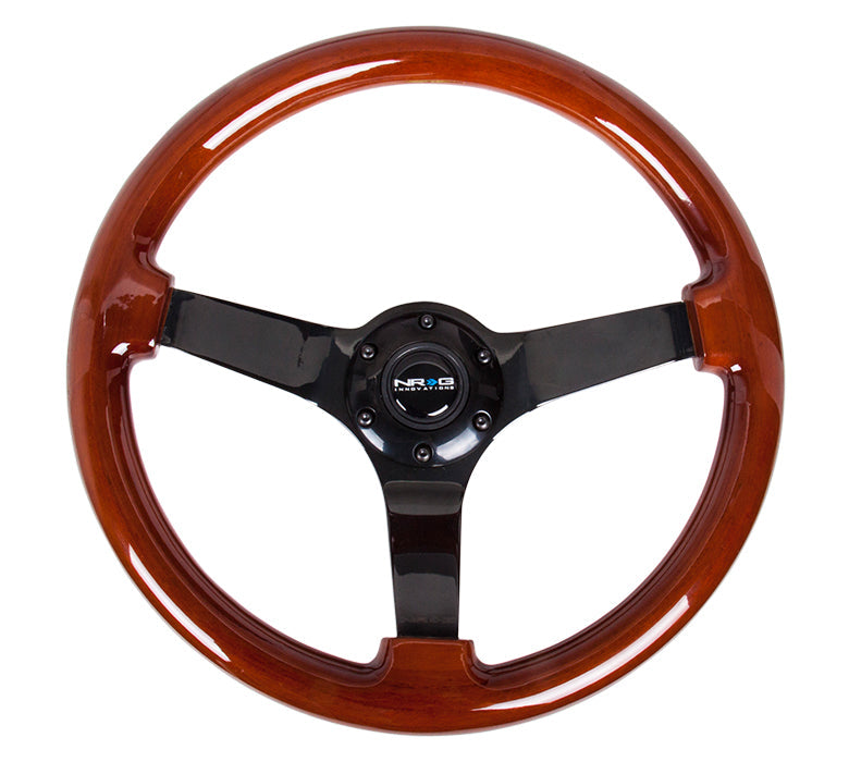 350MM 3" DEEP DISH WOOD GRAIN STEERING WHEEL