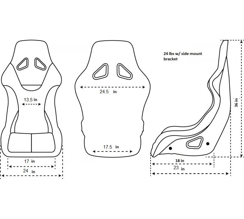 Fiber Glass Bucket Seat XL